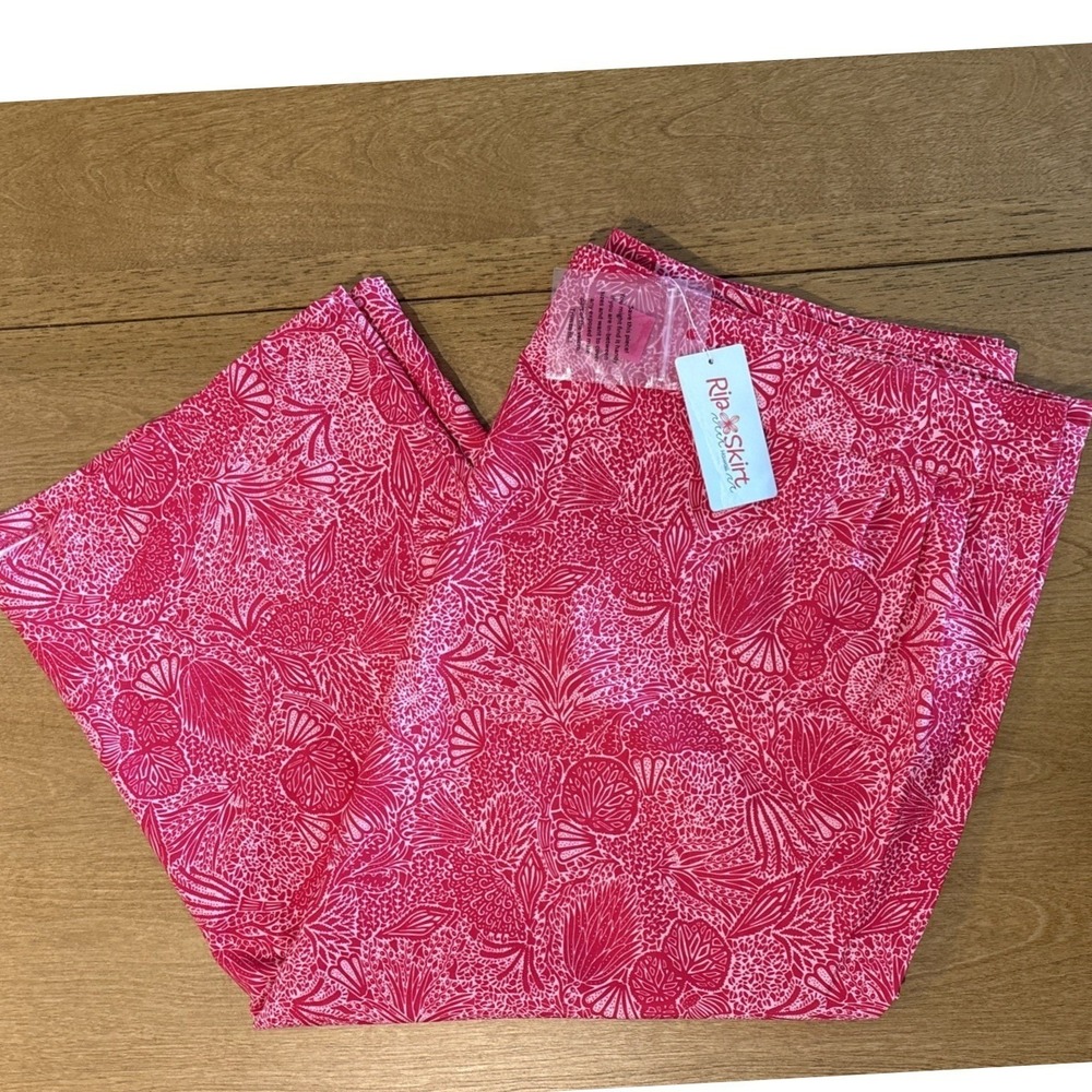 RipSkirt Hawaii Wailea Pink Wrap Skirt XXL Length 3 Floral Beach CoverUp 1X 2X